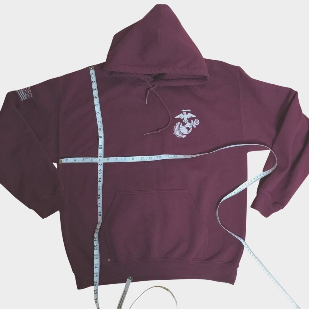 MV SPORT USMC Marine Corps Tun Tavern 250th Anniversary Hoodie Burgundy L - Picture 4 of 9
